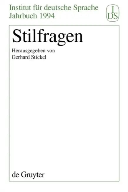 Buy Stilfragen (English, Gerhard Stickel) — BookShops.in