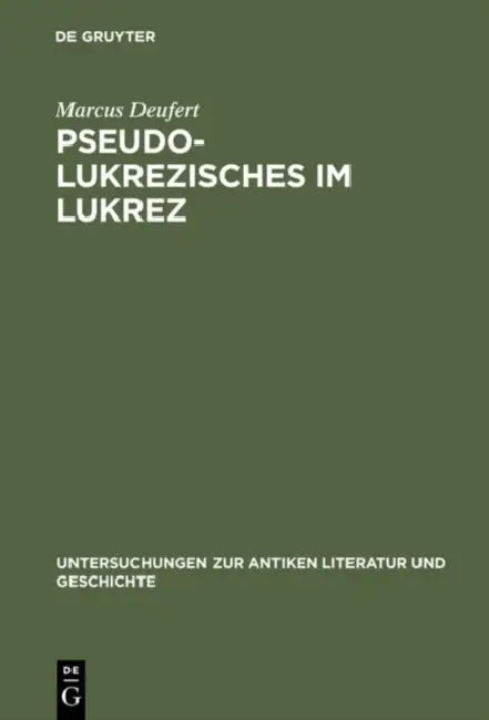 Buy Pseudo-Lukrezisches Im Lukrez (English, Marcus Deufert) — BookShops.in