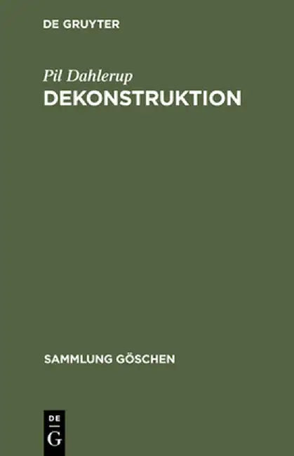 Buy Dekonstruktion (English, Pil Dahlerup) — BookShops.in