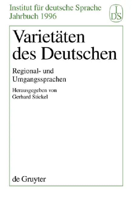 Buy Varietäten des Deutschen (English, Gerhard Stickel) — BookShops.in