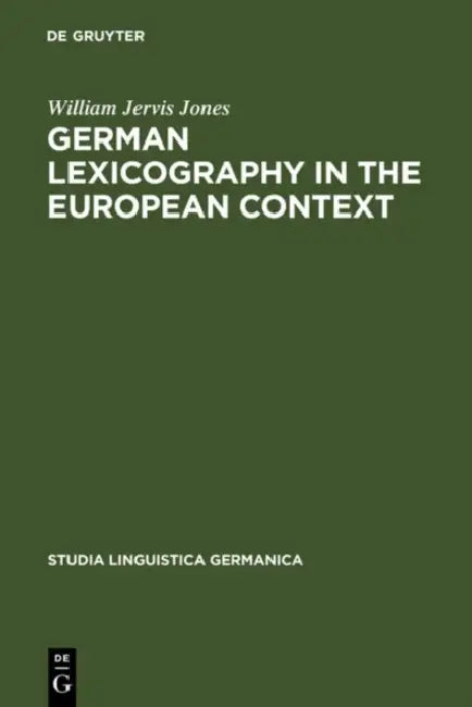 Buy German Lexicography in the European Context (English, William Jervis Jones) — BookShops.in