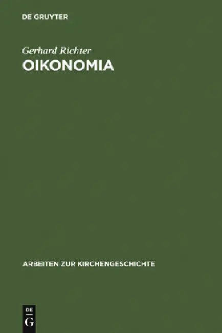 Buy Oikonomia (English, Gerhard Richter) — BookShops.in