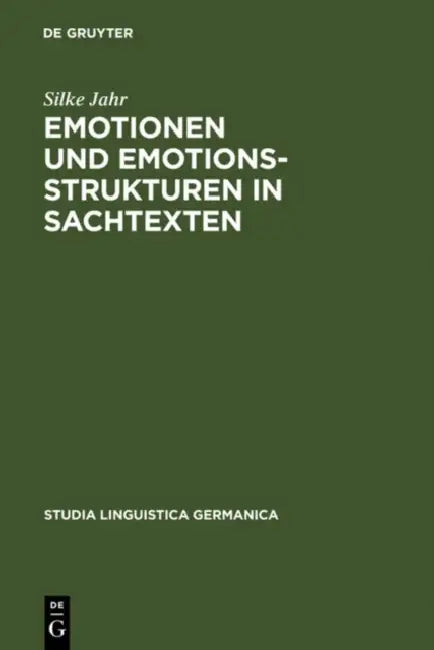 Buy Emotionen und Emotionsstrukturen in Sachtexten (English, Silke Jahr) — BookShops.in