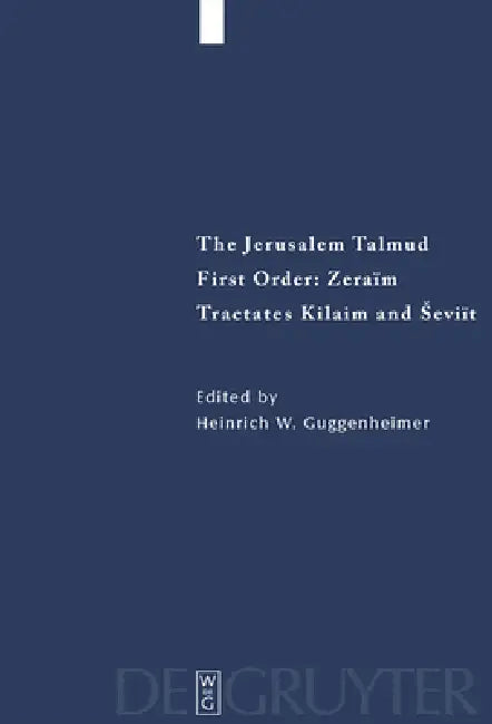 Buy Tractates Kilaim and Seviit (English, Heinrich W. Guggenheimer) — BookShops.in