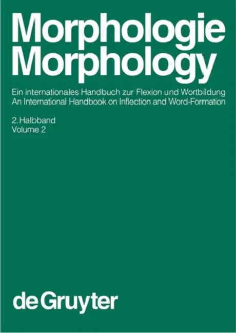 Buy Morphologie / Morphology, 2. Halbband, Morphologie / Morphology. Ein internationales Handbuch zur Fl (English, Geert E. Booij | Christian Lehmann | Jo — BookShops.in