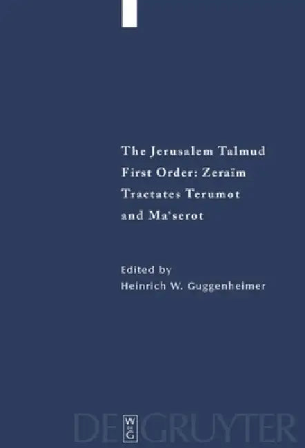 Buy Tractates Terumot and Ma'serot (English, Heinrich W. Guggenheimer) — BookShops.in