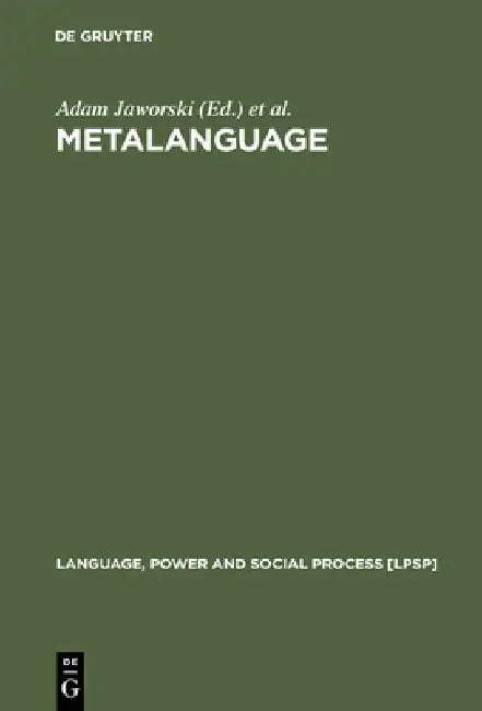 Buy Metalanguage (English, Adam Jaworski) — BookShops.in