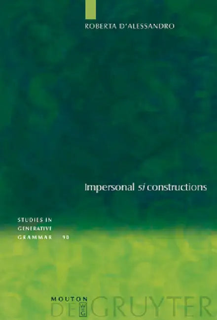 Buy Impersonal Si Constructions (English, Roberta D'Alessandro) — BookShops.in