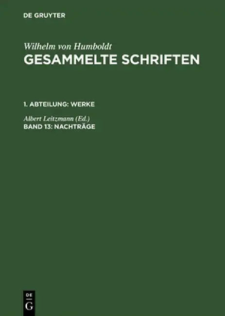 Buy Nachtrge (English, Albert Leitzmann) — BookShops.in
