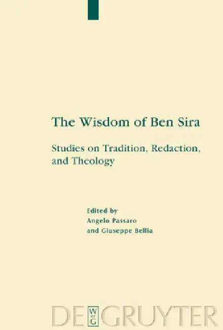 Buy The Wisdom of Ben Sira (English, Angelo Passaro | Giuseppe Bellia) — BookShops.in