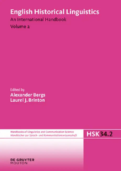 Buy English Historical Linguistics. Volume 2 (English, Alexander Bergs | Laurel J. Brinton) — BookShops.in