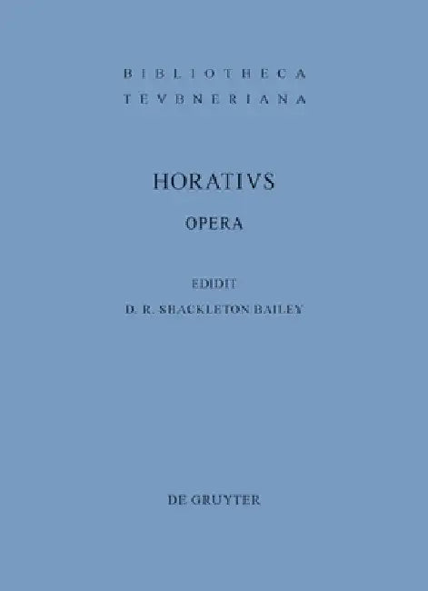 Buy Opera (English, Quintus Horatius Flaccus | David R. Shackleton Bailey) — BookShops.in