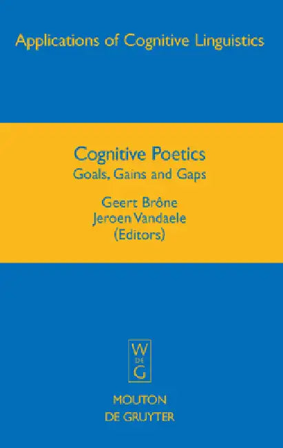 Buy Cognitive Poetics (English, Geert Brône | Jeroen Vandaele) — BookShops.in