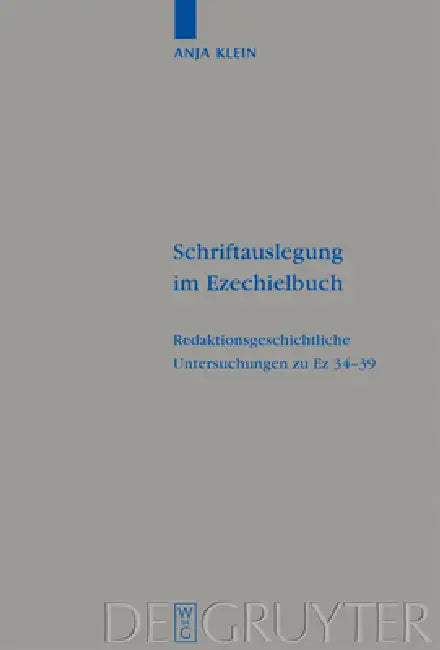Buy Schriftauslegung im Ezechielbuch (English, Anja Klein) — BookShops.in