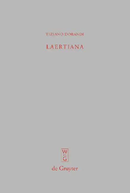 Buy Laertiana (English, Tiziano Dorandi) — BookShops.in