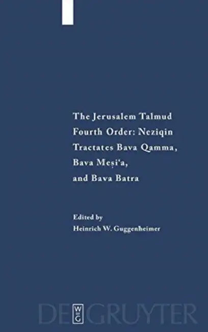 Buy Tractates Bava Qamma, Bava Mesi'a, and Bava Batra (English, Heinrich W. Guggenheimer) — BookShops.in