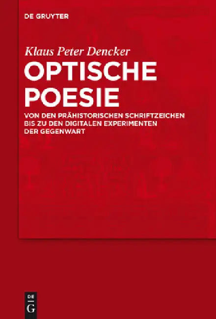 Buy Optische Poesie (English, Klaus Peter Dencker) — BookShops.in