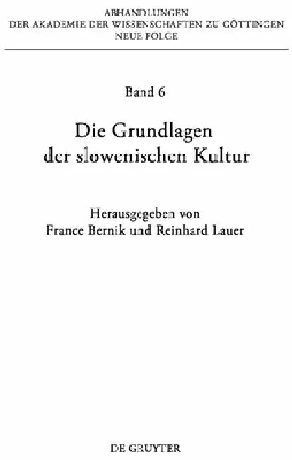 Buy Die Grundlagen der slowenischen Kultur (English, France Bernik | Reinhard Lauer) — BookShops.in
