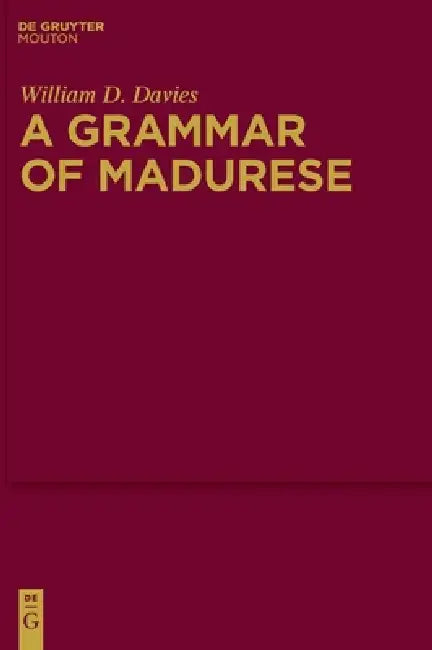 Buy A Grammar of Madurese (English, William D. Davies) — BookShops.in