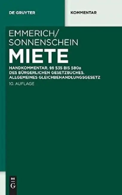 Miete (English, Volker Emmerich)