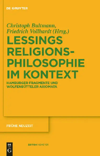 Buy Gotthold Ephraim Lessings Religionsphilosophie im Kontext (English, Christoph Bultmann | Friedrich Vollhardt) — BookShops.in