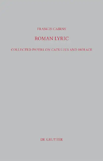 Buy Roman Lyric (English, Francis Cairns) — BookShops.in