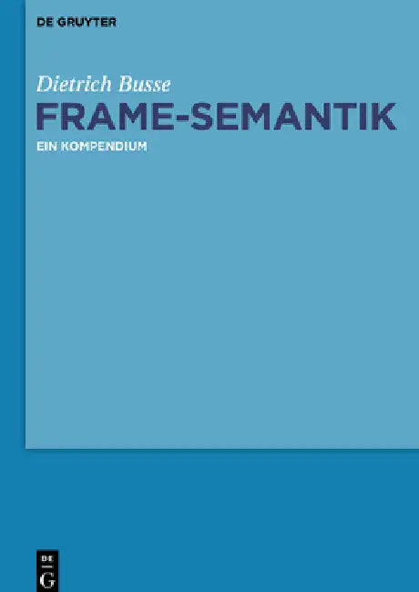 Buy Frame-Semantik (English, Dietrich Busse) — BookShops.in