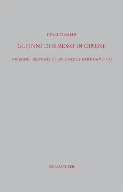 Buy Gli Inni di Sinesio di Cirene (English, Idalgo Baldi) — BookShops.in
