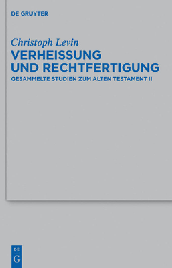 Buy Verheißung und Rechtfertigung (English, Christoph Levin) — BookShops.in