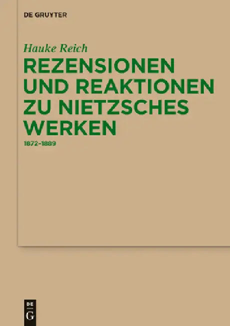 Buy Rezensionen und Reaktionen zu Nietzsches Werken (English, Hauke Reich) — BookShops.in