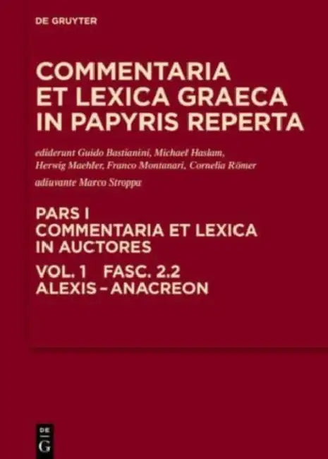 Buy Alexis - Anacreon (English, Guido Bastianini | Michael Haslam | Herwig Maehler) — BookShops.in