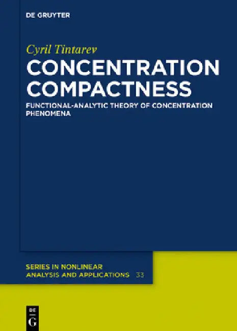 Buy Concentration Compactness (English, Cyril Tintarev) — BookShops.in