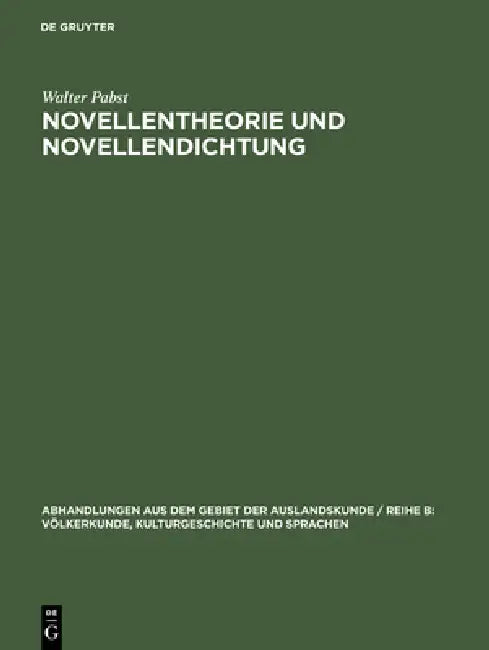 Buy Novellentheorie und Novellendichtung (English, Walter Pabst) — BookShops.in
