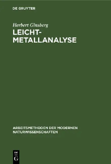 Leichtmetallanalyse (English, Herbert Ginsberg)