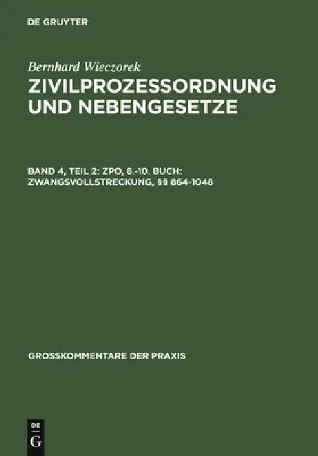 Buy ZPO, 8.-10. Buch (English, Bernhard Wieczorek) — BookShops.in