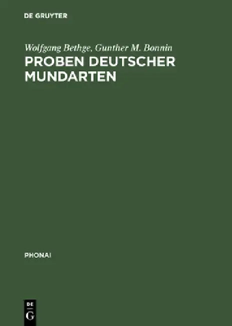 Proben deutscher Mundarten (English, Wolfgang Bethge | Gunther M. Bonnin)