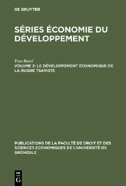 Buy Le développement économique de la Russie tsariste (English, Yves Barel) — BookShops.in