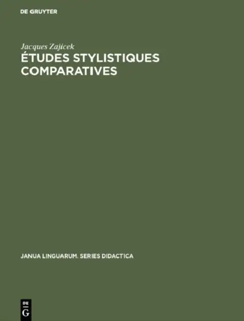 Buy Études stylistiques comparatives (English, Jacques Zajicek) — BookShops.in