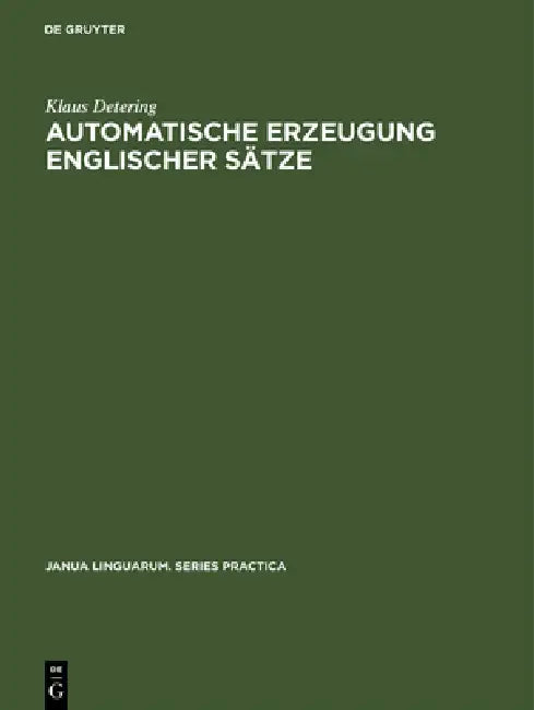 Automatische Erzeugung Englischer Sätze (English, Klaus Detering)