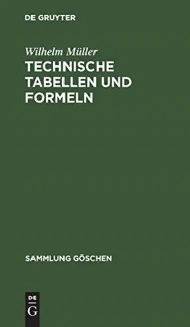 Buy Technische Tabellen und Formeln (English, Wilhelm Müller) — BookShops.in