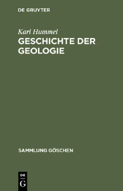 Geschichte der Geologie (English, Karl Hummel)