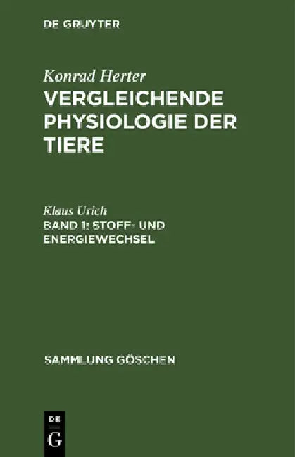 Buy Stoff- und Energiewechsel (English, Klaus Urich) — BookShops.in