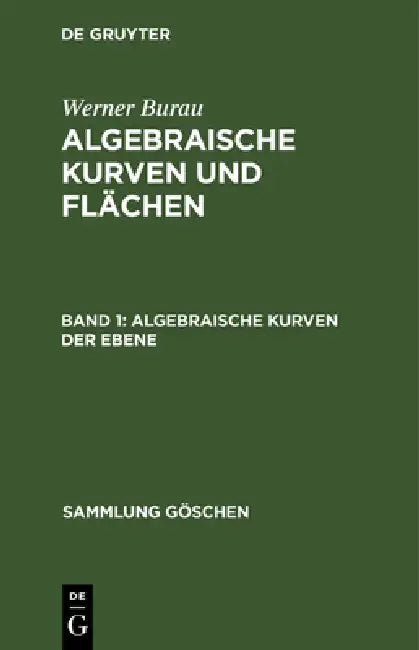 Buy Algebraische Kurven der Ebene (English, Werner Burau) — BookShops.in