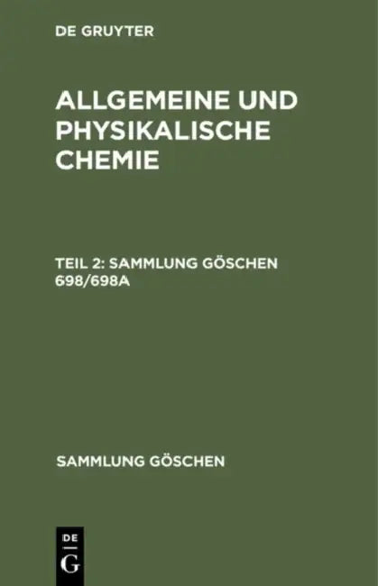 Buy Sammlung Göschen Allgemeine und physikalische Chemie (English, Werner Schulze) — BookShops.in