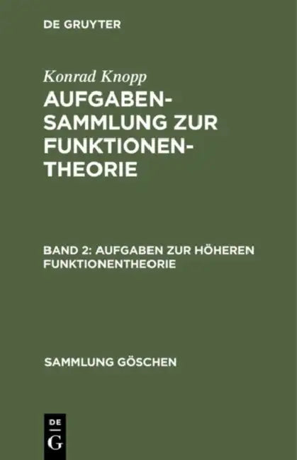Buy Aufgaben Zur Höheren Funktionentheorie (English, Konrad Knopp) — BookShops.in