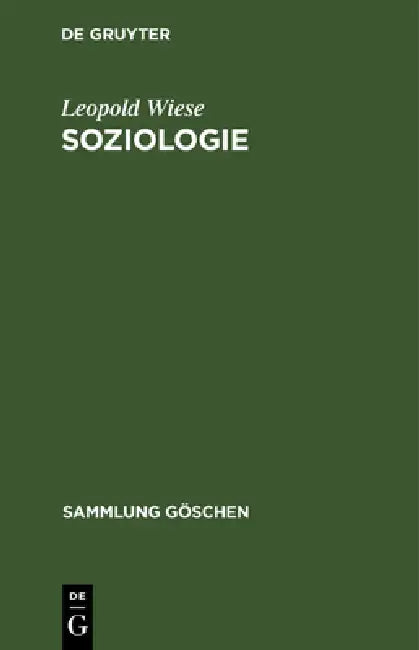 Soziologie (English, Leopold Wiese)