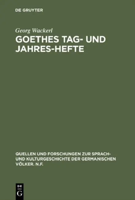 Buy Goethes Tag- und Jahres-Hefte (English, Georg Wackerl) — BookShops.in