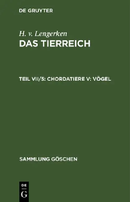 Chordatiere V (English, H. V. Lengerken)