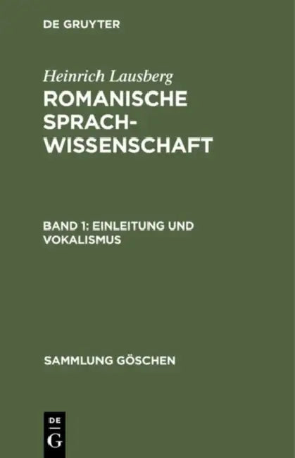 Einleitung und Vokalismus (English, Heinrich Lausberg)