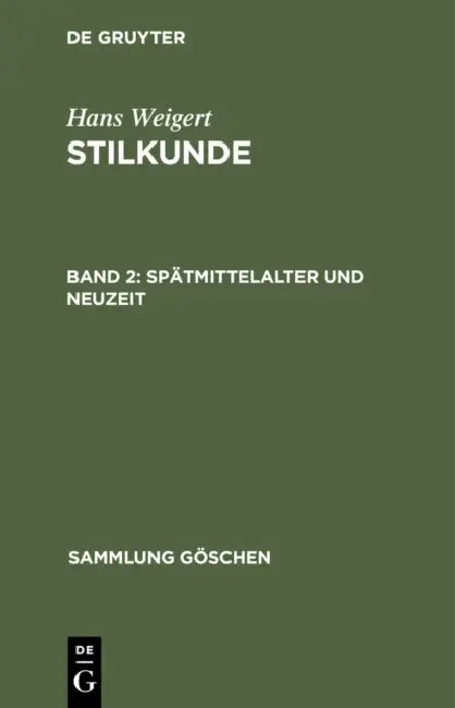 Buy Spätmittelalter Und Neuzeit (English, Hans Weigert) — BookShops.in